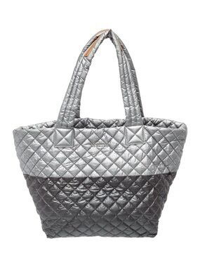 MZ WALLACE large metro tote quilted nylon pocket deluxe black handbag tote